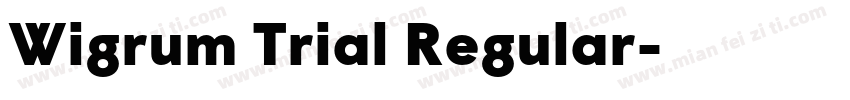 Wigrum Trial Regular字体转换